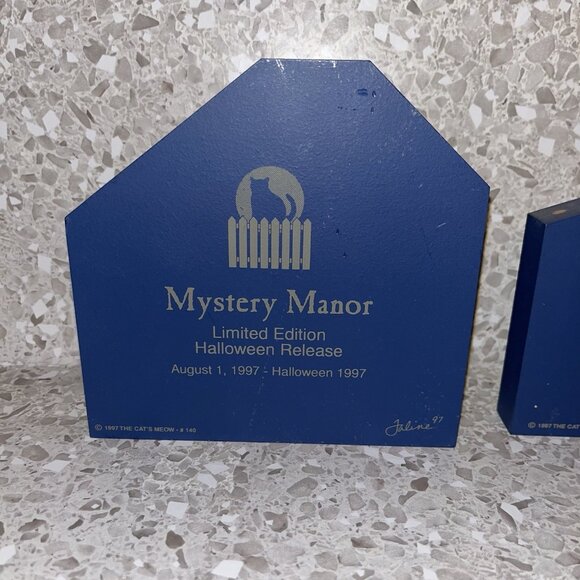1997 Cats Meow Halloween Mystery Manor & Eerie Estate Lot of 2 Glow in the Dark - Picture 4 of 14